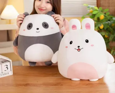 Wholesale Hugging Plush Pillow Animals Stuffed Soft Toys Panda Kids Cute Products