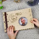 Wooden DIY Photo Album - Creative Baby Growth Memory Book for Couples