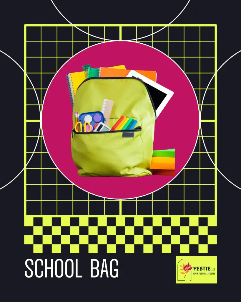 Durable School Bag with Multi Pockets Yellow