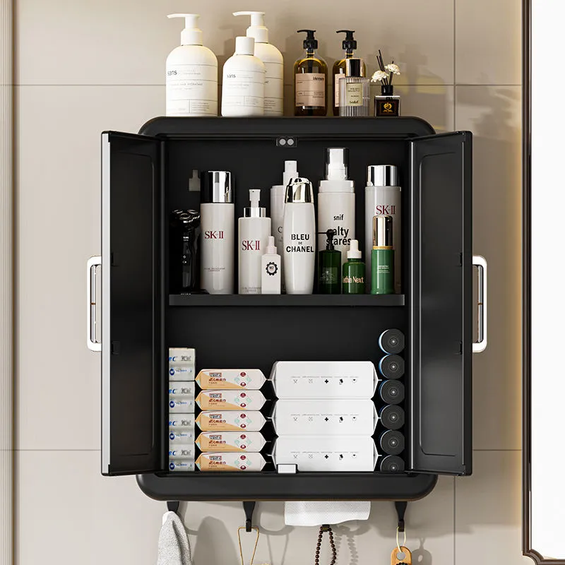 Wall-mounted PP Plastic Bathroom Storage Cabinet