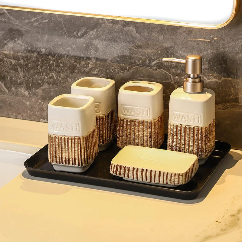 Sanitary Ware Accessories Ceramic Four-Piece Bathroom Decoration