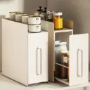 Korean Style Kitchen Drawer Storage Pull Out Stove Top Shelf Revolving Spice Rack Organizer