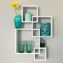 Modern Style Floating Wood Wall Display Shelves
