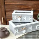 Multi-Compartment Wooden Box for Jewelry