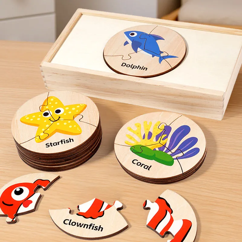 Customized Wooden Cognitive Toy English Learning